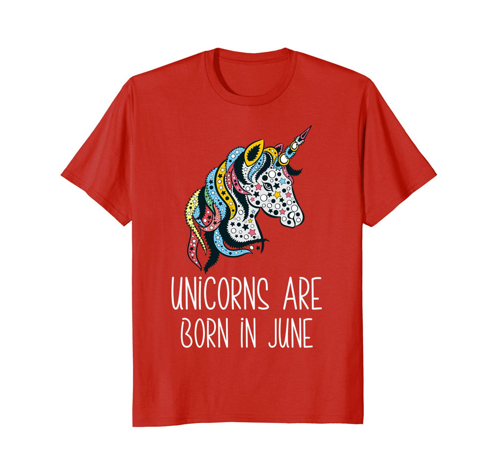Unicorns Are Born In June Birthday T-Shirt For Her