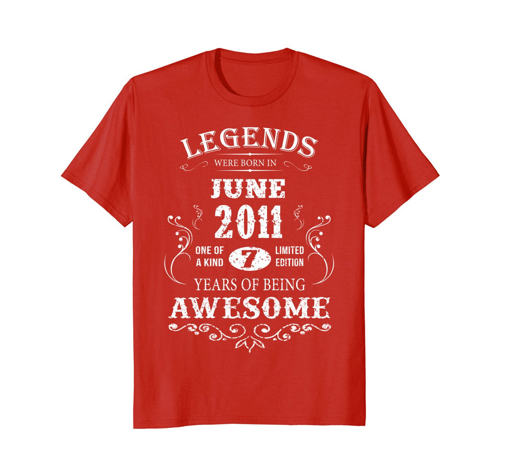 Legends Were Born In June 2011-7th Birthday Gift Shirt