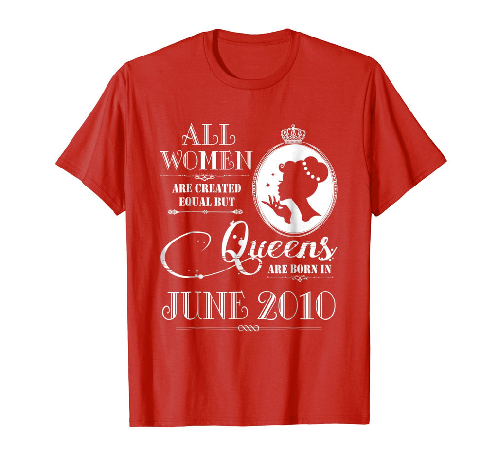 Queens Are Born In June 2010 Shirt - 8th Birthday Gift Tee