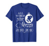 Image of Queens Are Born In June 2010 Shirt - 8th Birthday Gift Tee