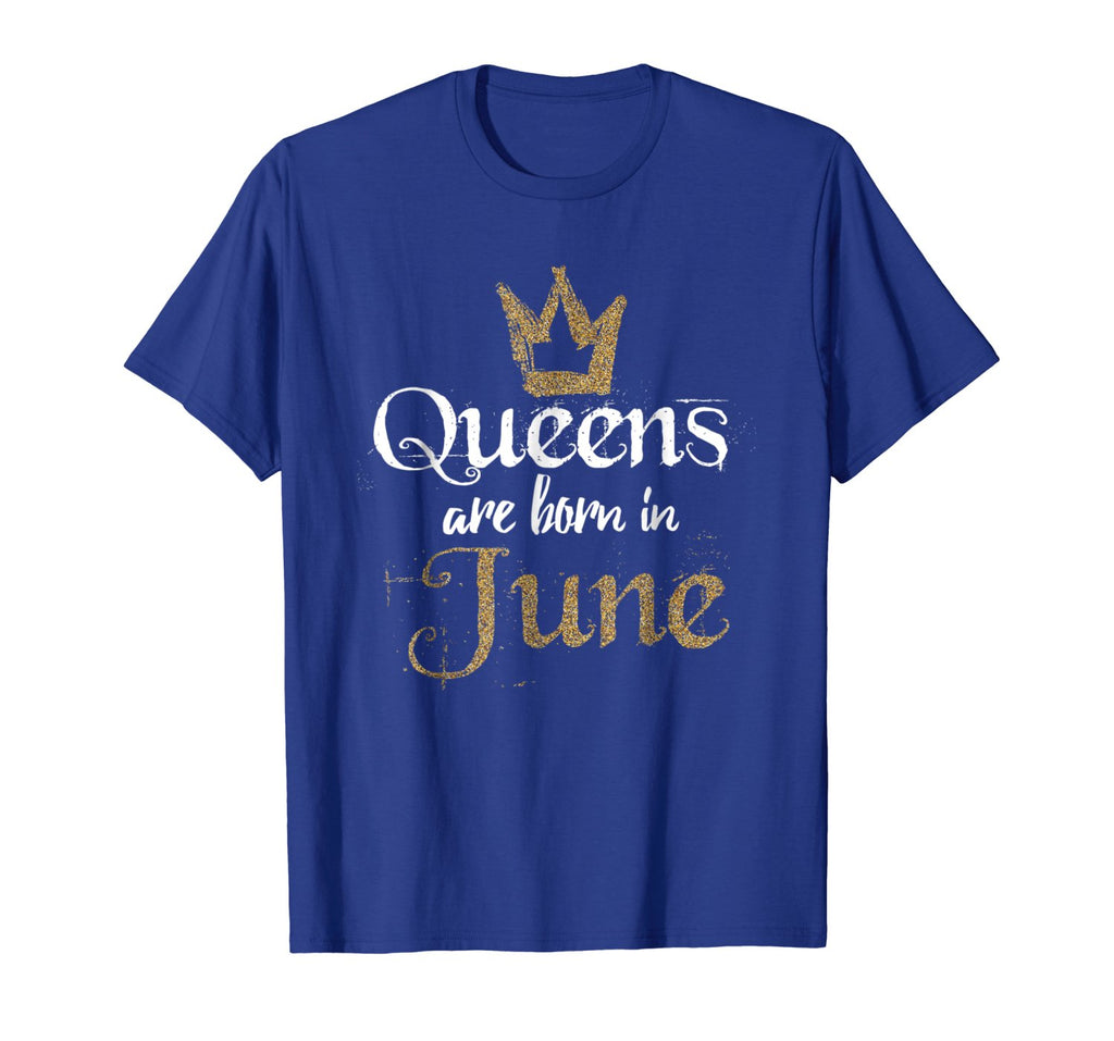 Queens Are Born In June Shirt Glitter June Birthday Gifts
