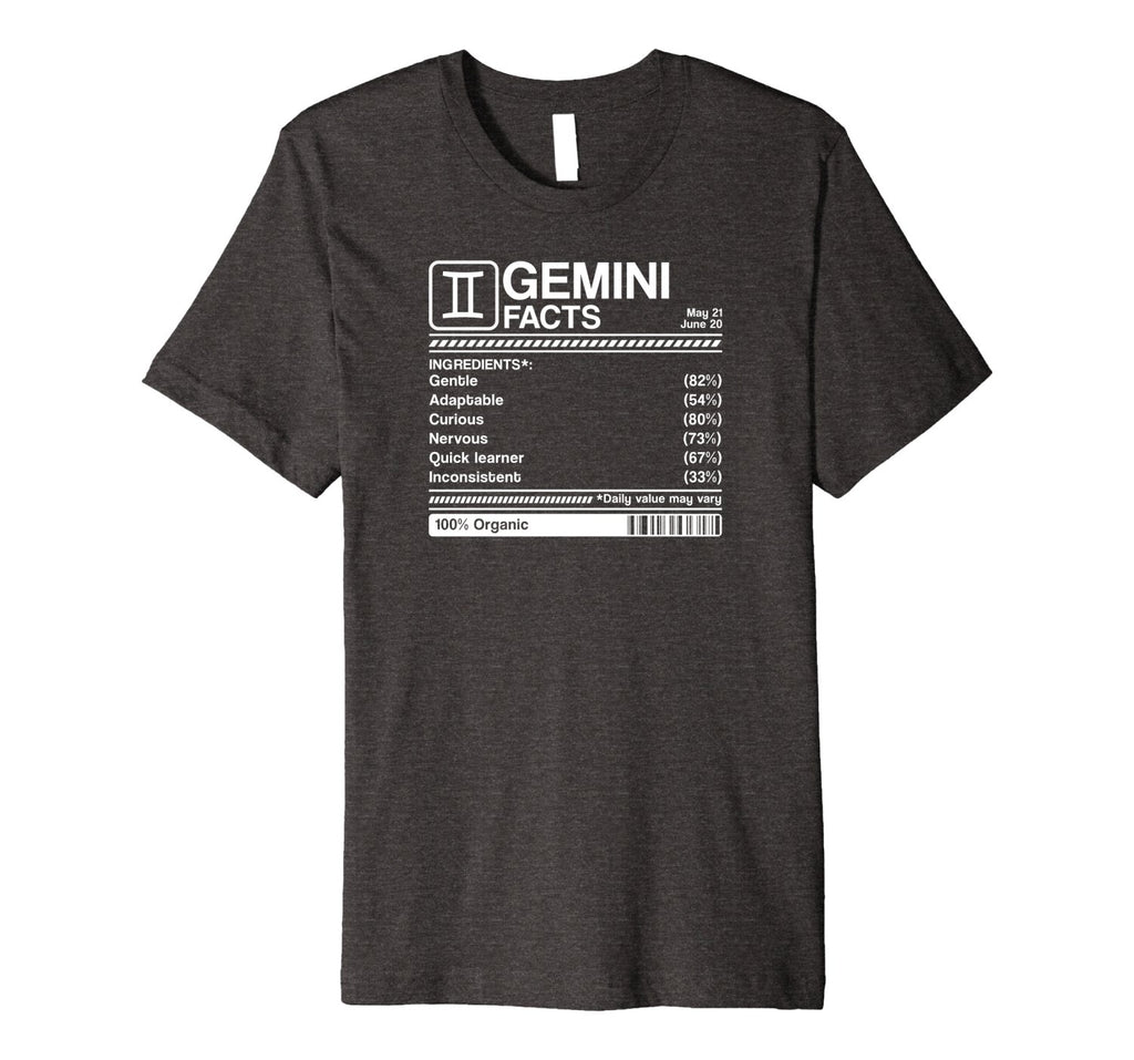 gemini facts born in May &amp; June birthday zodiac t-shirt