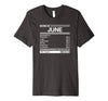 Image of born in june birthday facts gift t-shirt