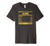 Image of born in june birthday facts gift t-shirt
