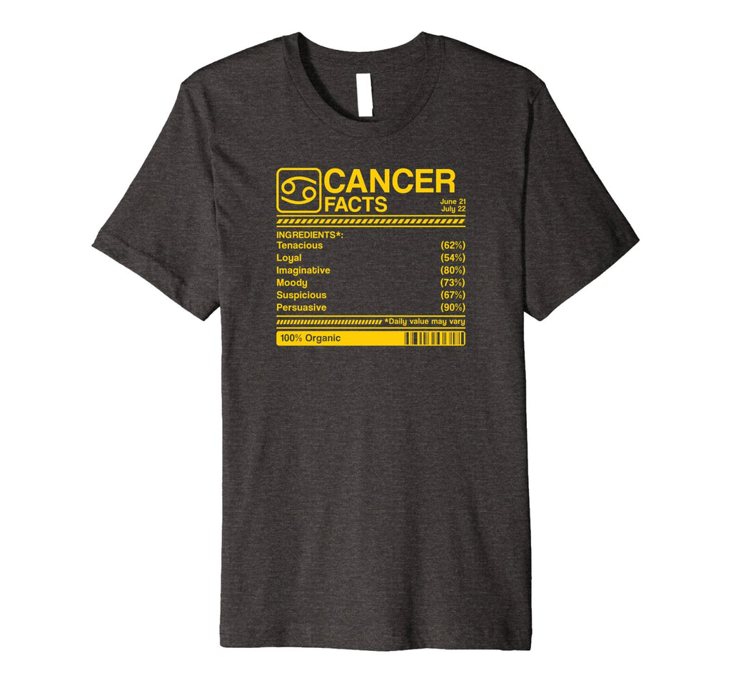 cancer facts born in June &amp; July birthday zodiac t-shirt