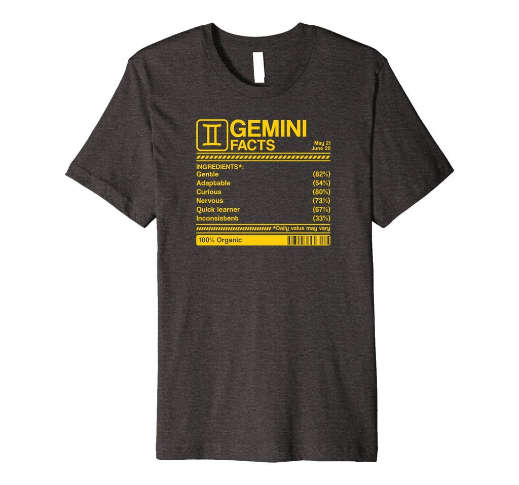 gemini facts born in May &amp; June birthday zodiac t-shirt