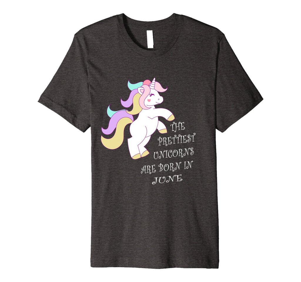 Unicorns are Born in June Cute TShirt Birthday Gift