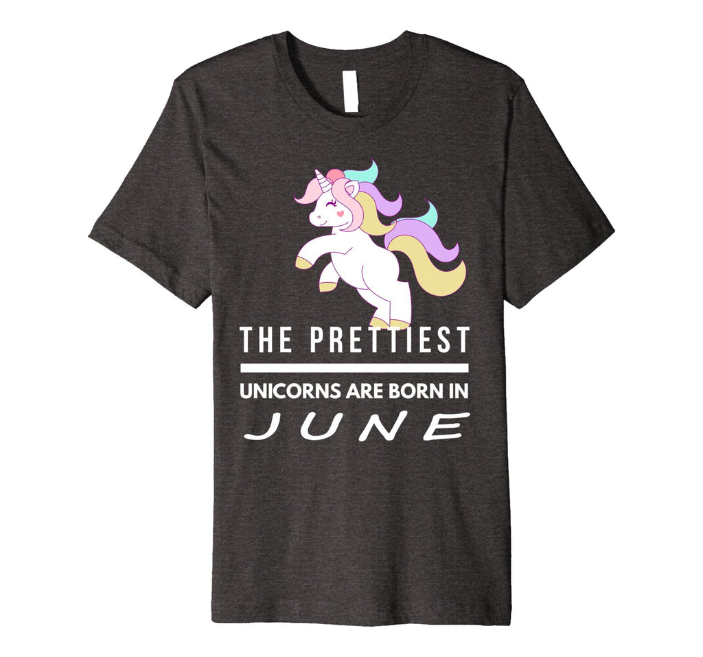 Unicorns are Born in June Cute TShirt Birthday Gift