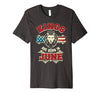 Image of Kings are born in June - USA Flag Birthday Lion Gift T Shirt