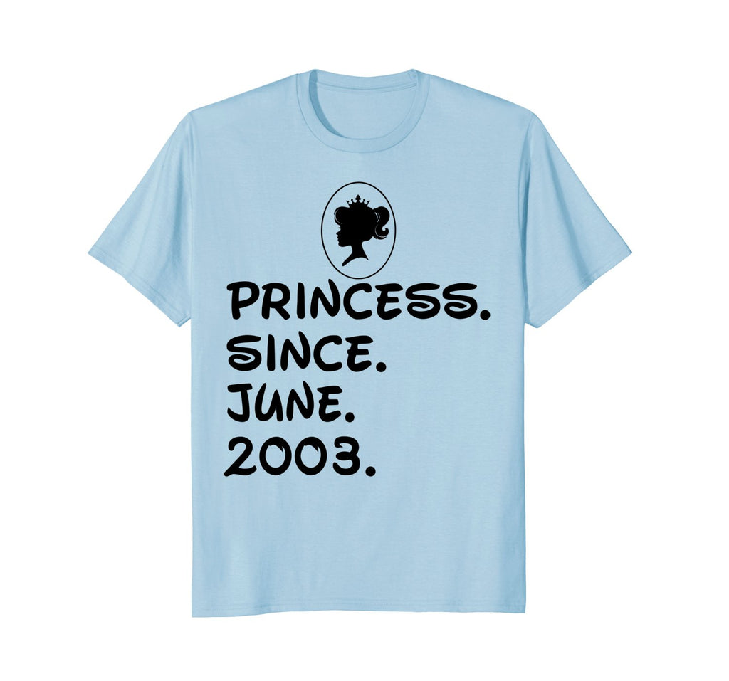 Princess Since June 2003 T-shirt 15th Birthday Gifts