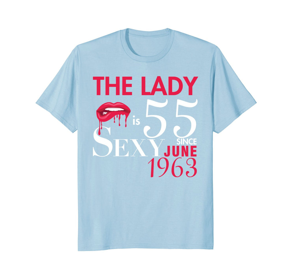 Funny 55th Birthday Shirts | The Lady is 55 Since June 1963