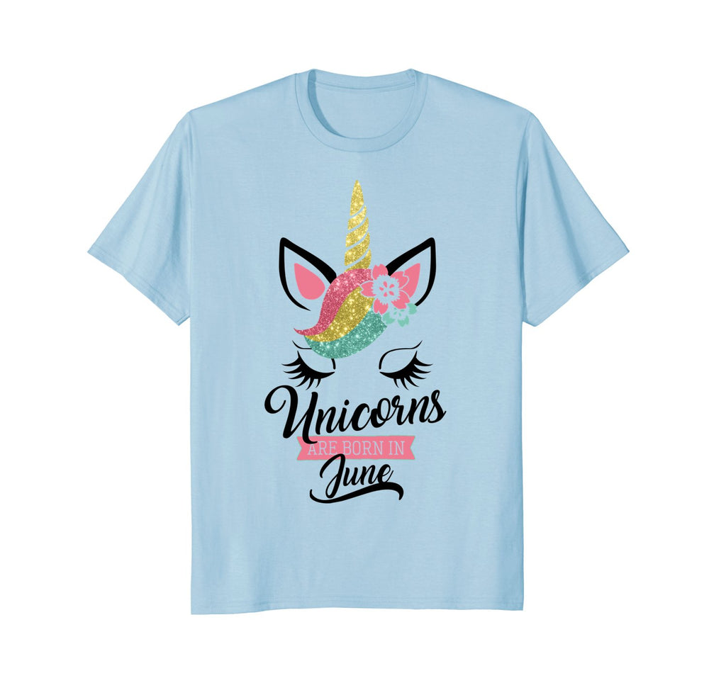 Unicorns are born in June - Cute Kids Birthday Gift T Shirt
