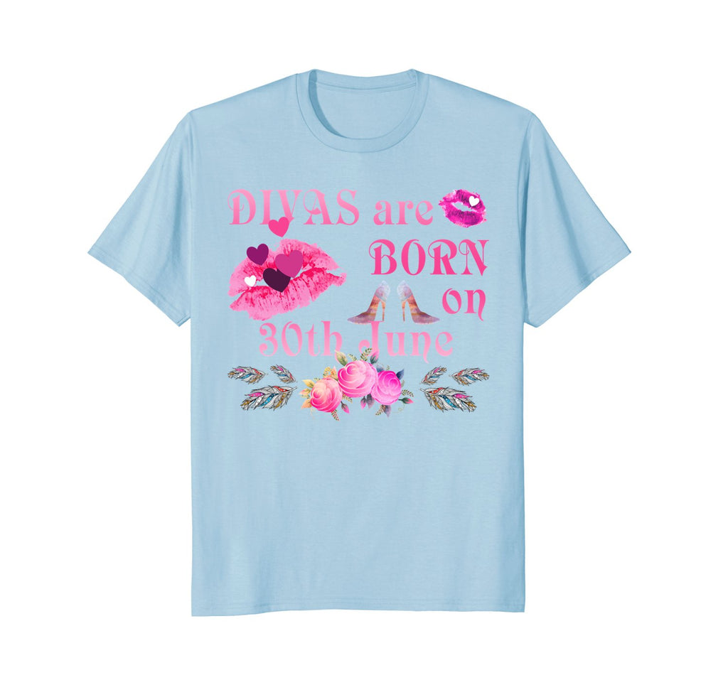 Funny 30th Birthday Shirts | Divas Are Born on 30th June
