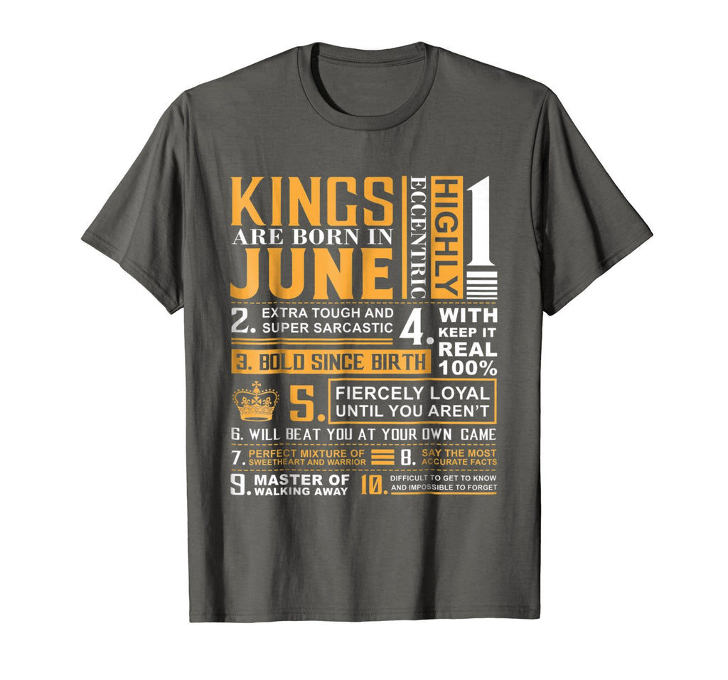 Kings Are Born On June T-shirt Birthday In June Birth Month