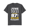 Image of June 1931 87 years of being awesome 87th Birthday T-Shirt