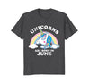 Image of Unicorns Are Born in June Shirt Birthday T-shirt