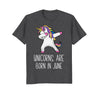 Image of Unicorns Are Born In June Dabbing Birthday T-Shirt For Her