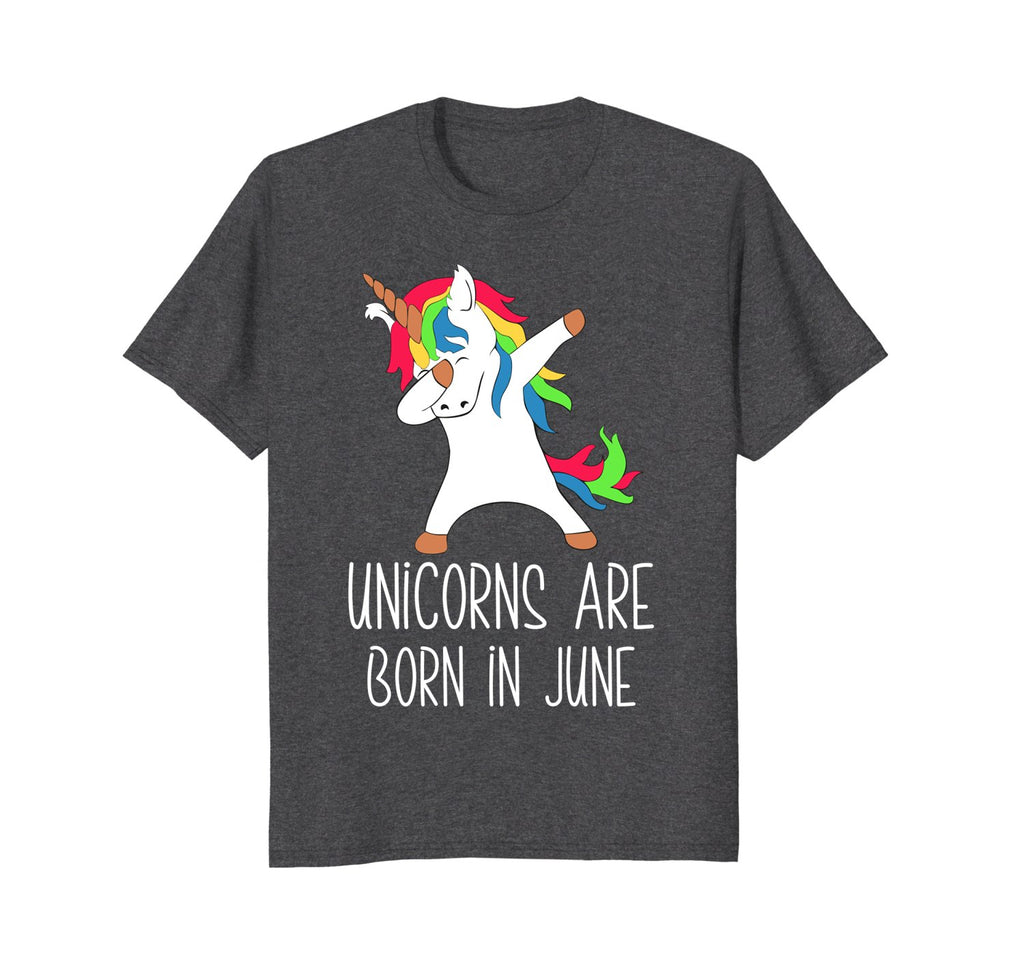 Unicorns Are Born In June Dabbing Birthday T-Shirt For Her