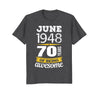 Image of June 1948 70 years of being awesome 70th Birthday T-Shirt
