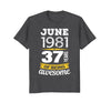 Image of June 1981 37 years of being awesome 37th Birthday T-Shirt