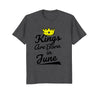Image of Cool King T shirt Gifts Ideas for Birthday in June Graphic