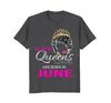 Image of Black Queens Born in June Birthday Shirt African American