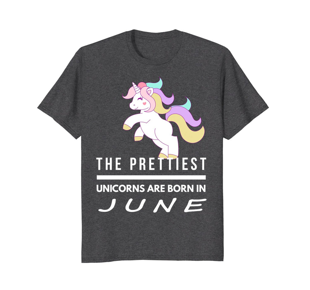 Unicorns are Born in June Cute TShirt Birthday Gift