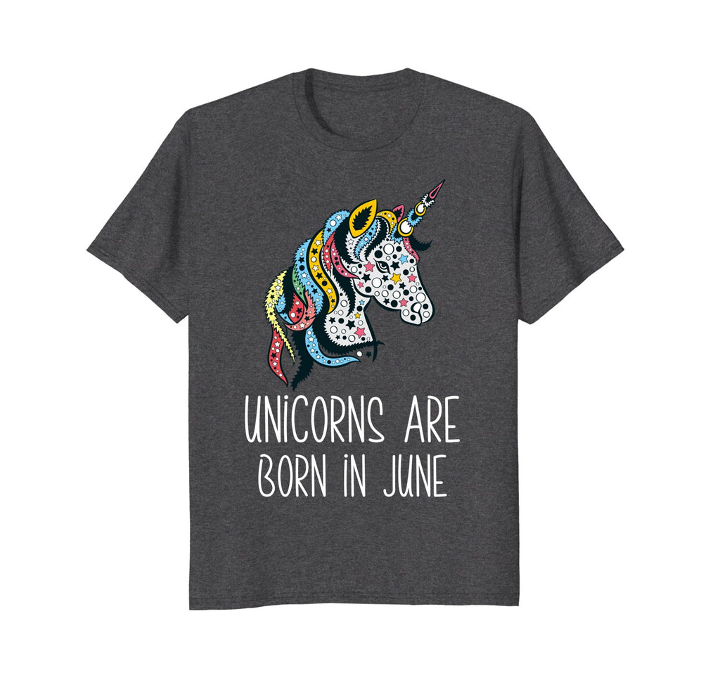 Unicorns Are Born In June Birthday T-Shirt For Her