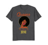 Image of Black Queens Are Born in June Birthday T-Shirt Gift Tee