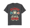 Image of Kings are born in June - USA Flag Birthday Lion Gift T Shirt