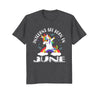 Image of Unicorns Are Born In June Birthday Girls Dabbing Tshirt