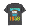 Image of Awesome Since June 1958 - 60th Birthday T-Shirt