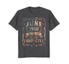 Image of Made In June 1968 USA T-Shirt Vintage 50th Birthday