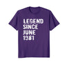 Image of Legend Since June 1981 Tshirt 37th Birthday Gift Tee Shirt