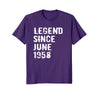 Image of Legend Since June 1958 Tshirt 60th Birthday Gift Tee Shirt