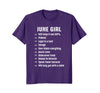 Image of June Girl Will Keep It 100 Percent Funny june Birthday Tee