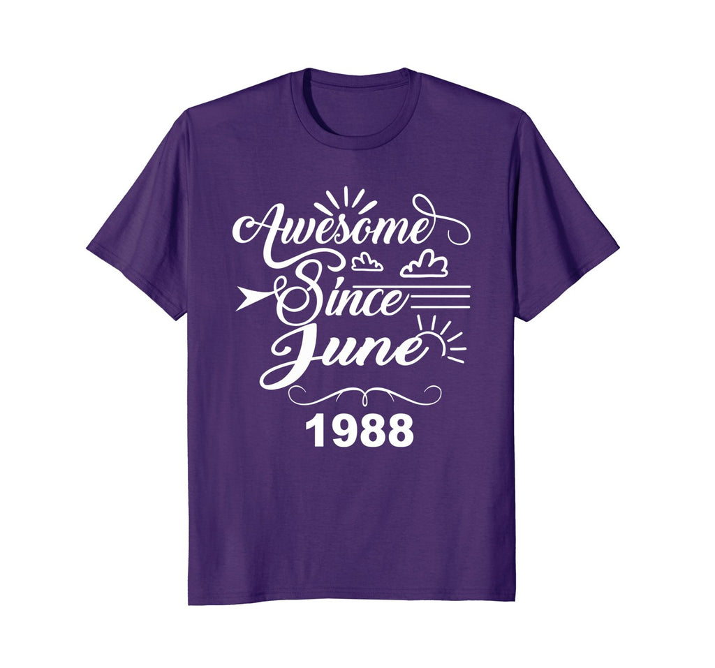 Awesome Since June 1988 T-shirt - 30th Birthday Gifts