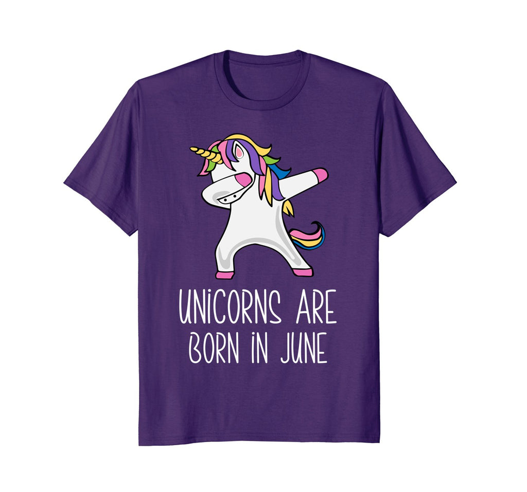 Unicorns Are Born In June Dabbing Birthday T-Shirt For Her