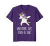 Image of Unicorns Are Born In June Dabbing Birthday T-Shirt For Her