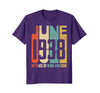 Image of Retro Vintage June 1938 T-Shirt 80 Years Old Birthday Gift