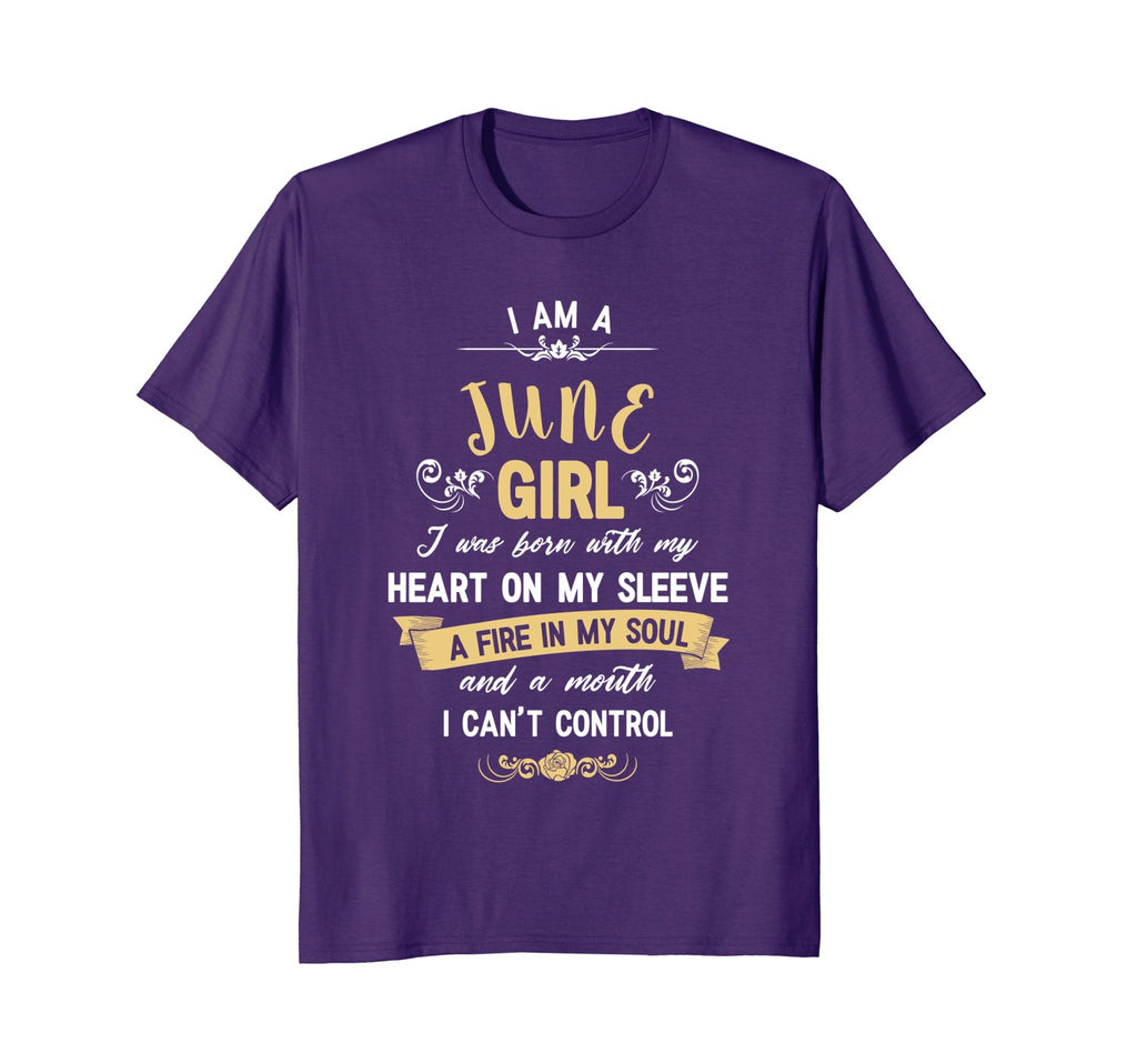 I Am A June Girl T-Shirt Womens Birthday Gifts Shirt
