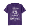 Image of Legends Were Born In June 1940-78th Birthday Gift Shirt