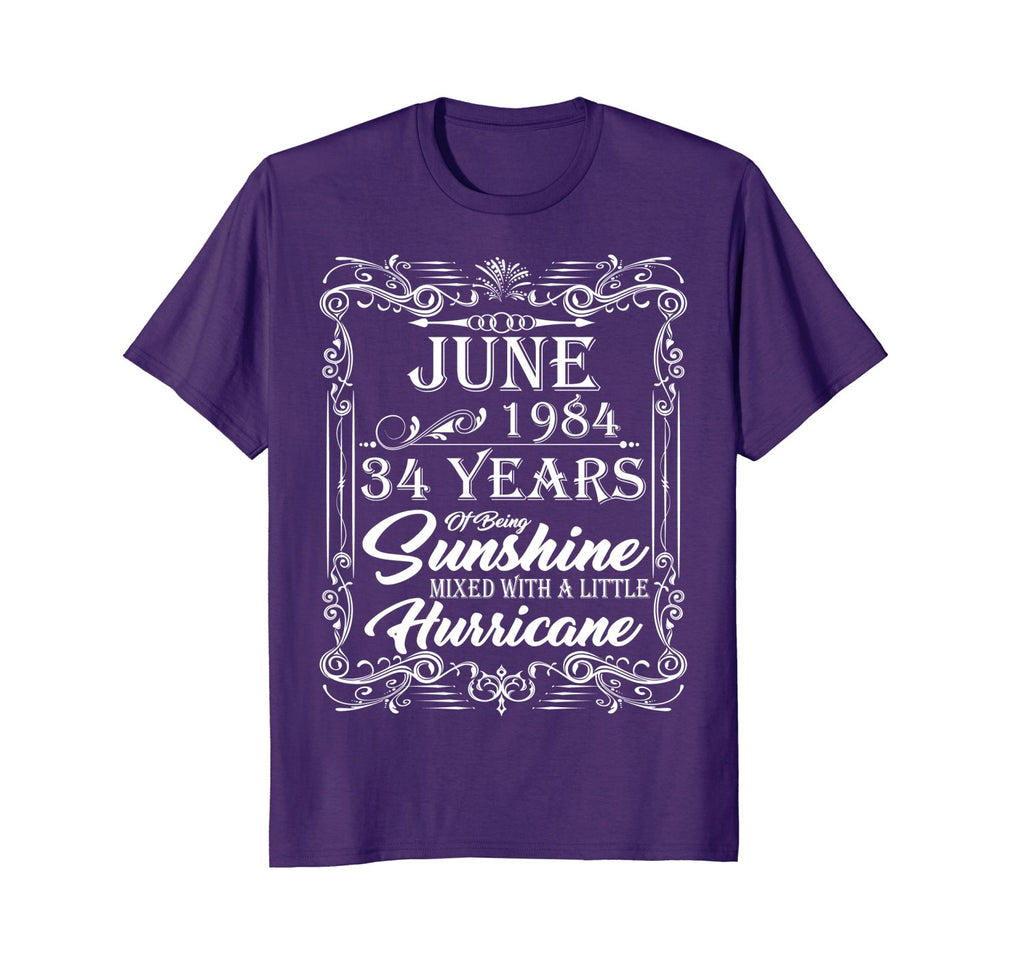 34th Birthday Gifts June 1984 Of Being Sunshine Shirt