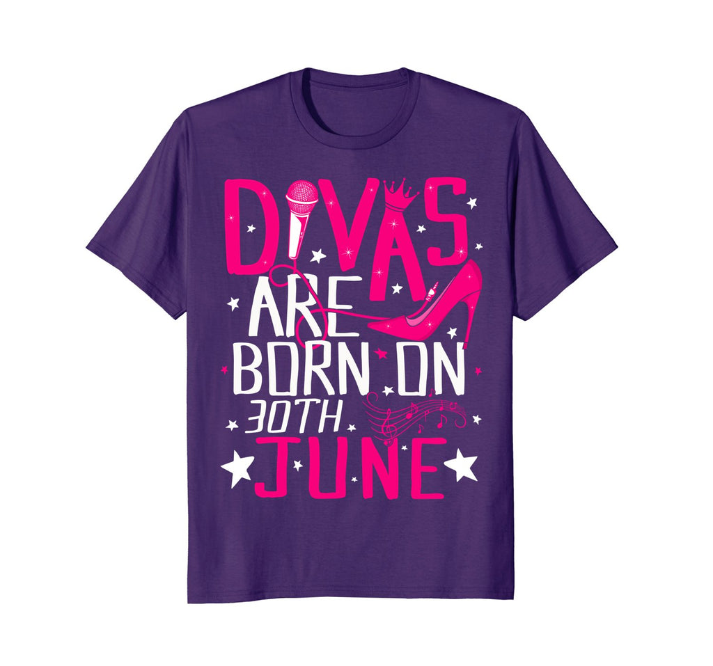 Divas Are Born On June 30th T-shirt Gemini Cancer Birthday