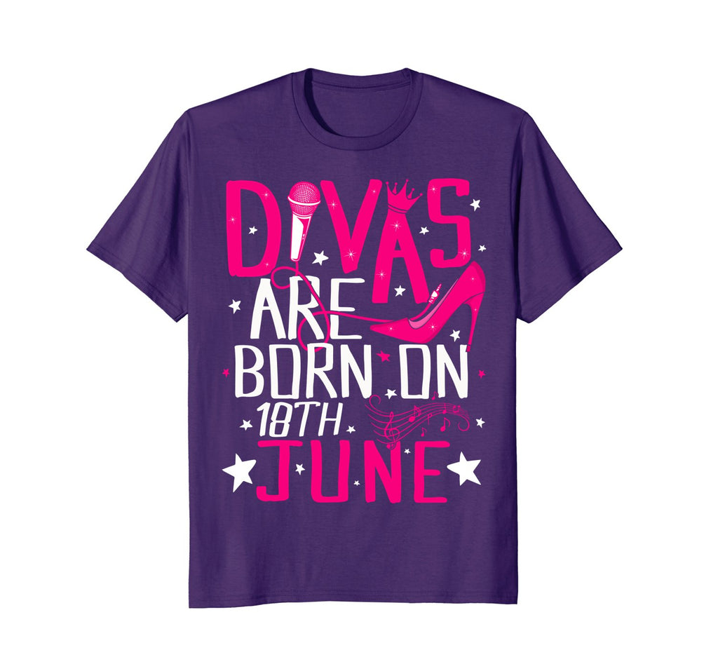 Divas Are Born On June 18th T-shirt Gemini Cancer Birthday