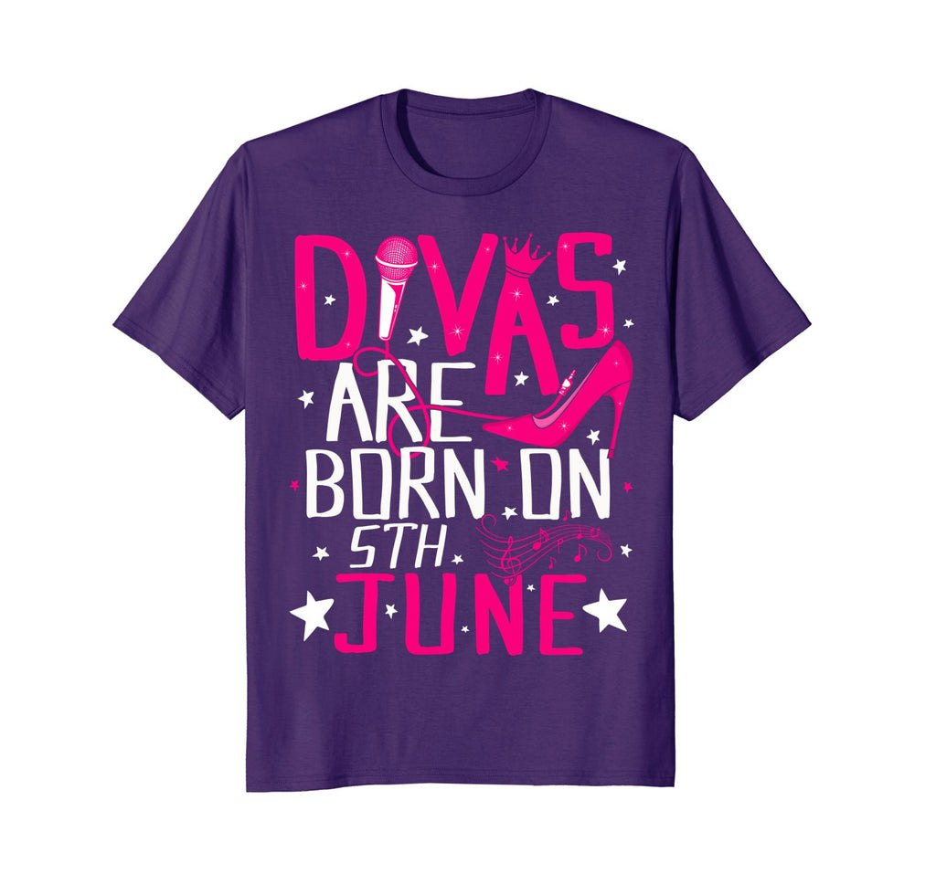 Divas Are Born On June 5th T-shirt Gemini Cancer Birthday