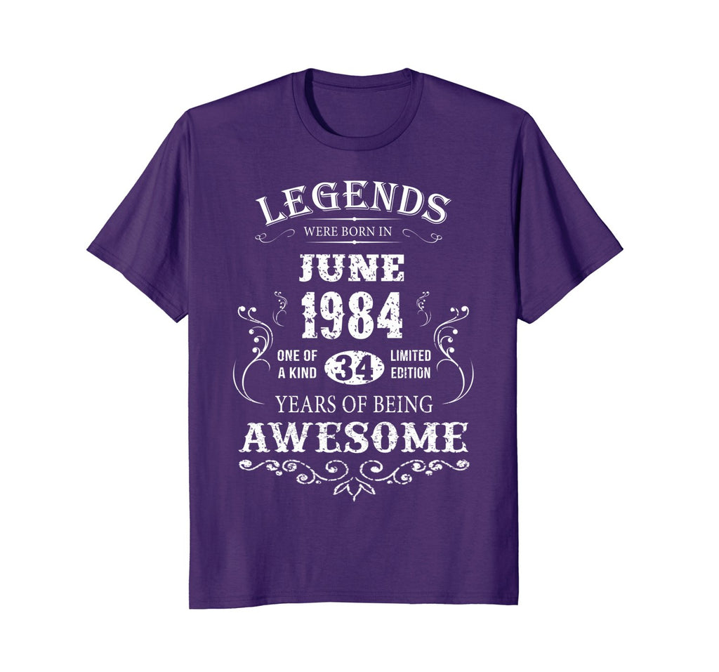 Legends Were Born In June 1984-34th Birthday Gift Shirt