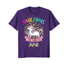 Image of Unicorns Are Born In June T-Shirt - Cute Gift For Birthday
