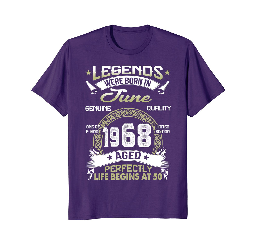 Legends Born In June 1968 50th Awesome Birthday Gift Shirt