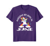 Image of Unicorns Are Born In June Birthday Girls Dabbing Tshirt
